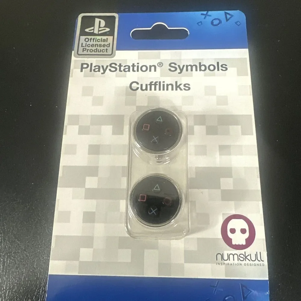 PlayStation Symbols‎ Cufflinks (Black) By Numskull